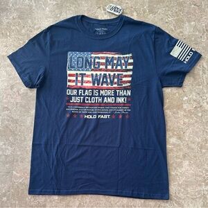 Hold Fast Patriotic T-shirt Unisex Men's Size L 100% Cotton American